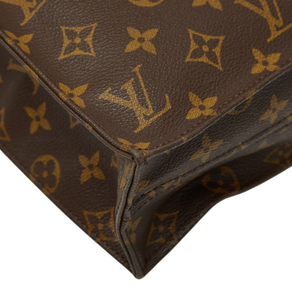 LOUIS VUITTON Authentic Brown Monogram Leather Tote Bag - Picture 4 of 14
